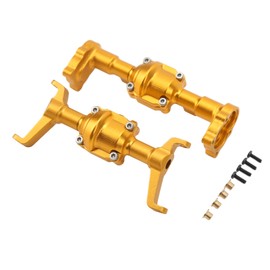 RC Front and Rear Axle Housing Aluminium Alloy CNC Axle Housing Set for FMS FCX24 1/24 RC Car Gold