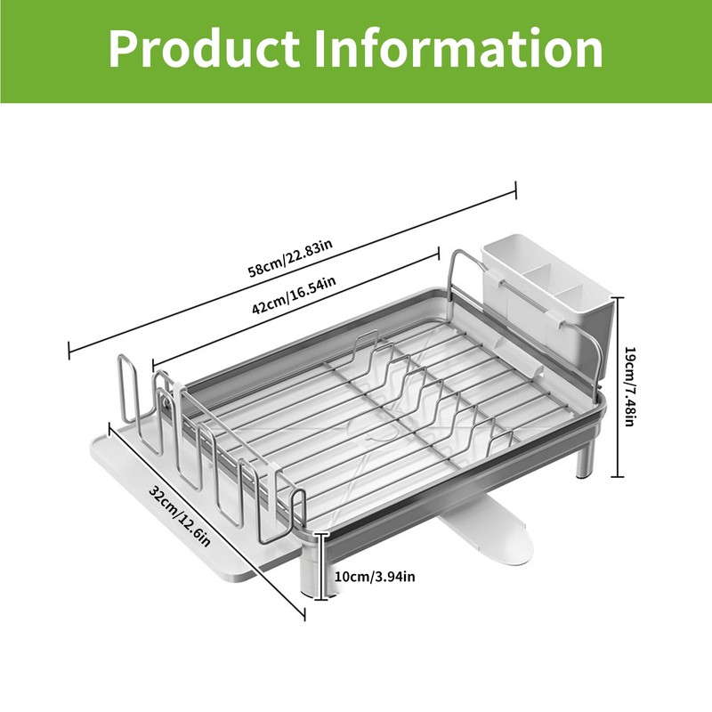 Stainless steel kitchenware storage rack - large capacity kitchen countertop