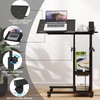 Hadulcet Adjustable C Table with Charging Station, Tiltable Desk C
