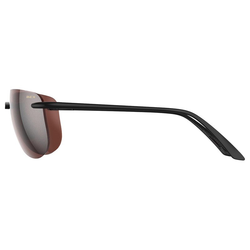 BEX® SUNGLASSES AUSTYN RIMLESS ACTIVE SUNGLASSES - BLACK/BROWN/SILVER.