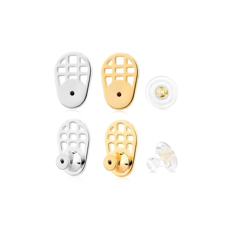 Juego de Levantadores para Aretes Pesados con Respaldos de Silicona