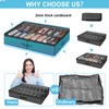 Under Bed Shoe Storage Organizer for Closet, Fits 32 Pairs