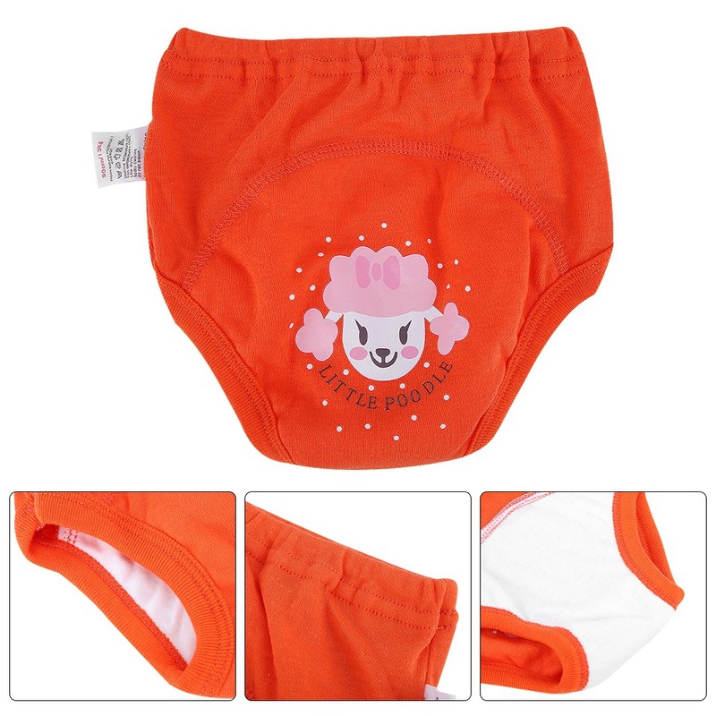 4Pcs Anti Leakage Baby Cartoon Training Pants 4 Layers Waterproof