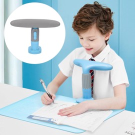 ZJchao Posture Corrector for Men and Women, Upper Back Brace with T Shaped Writing Frame, View Protector Clip Table (Sky Blue)