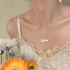 Single Pearl Necklaces for Women 14K Gold Plated 8MM Freshwater