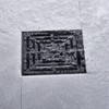 RANDOM 4 Inch Black Shower Drain Square with Adjustable PVC