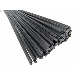 Jecnovo Reed Diffuser Sticks, Pack of 100 Fiber Sticks with Handmade Linen Bag, Eco-Friendly, Safe and Non-Toxic, 9 Inches Long 3mm Diameter Aromatherapy Diffusers for Home, Spa and Office(Black)