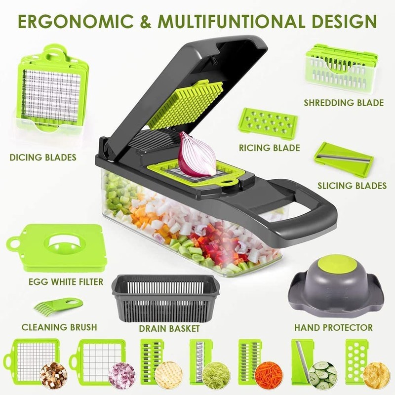 Mnixy The Chopper 12 in 1 Multifunctional Vegetable Chopper
