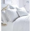 Belle Maison Papillon Duvet Set, Polycotton, White, Single