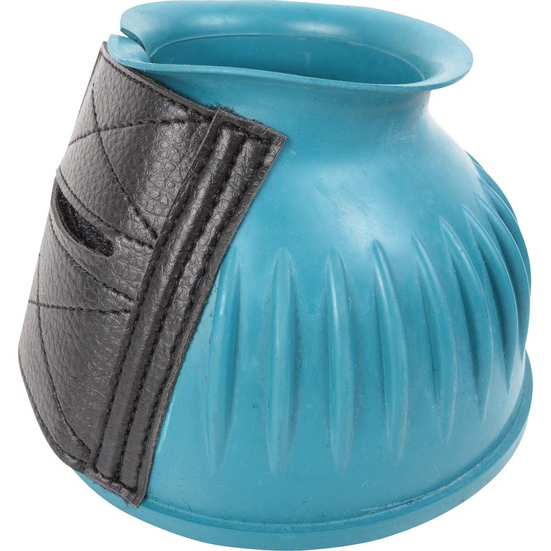 Cashel Rubber Bell Boots, Teal, Large