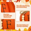 PETKNOWS 4 PCS Fall Pumpkin Wooden Signs, 3D Pumpkin Tabletop