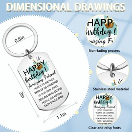 Qiubewi Best Friend Birthday Gifts for Teen Girls Boys Bestie Birthday Gifts Happy Birthday friend Bestfriend Gift Ideas Unique Bestie Birthdays Gift for Women Men