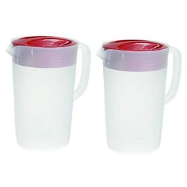 Rubbermaid 1 Gallon Servin' Saver Pitcher (Set of 2), 1, Red