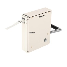 Manual Roller Shutter White Winder Box with 5 Meters Strap and Handle, ABS Curtain Control Mechanism for Modern Roller Shutter Strap, Coiler Roller Shutter Controller