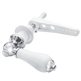 通用 Hinata Metal Handle for Toilet Cistern Lever Flush Handle Replacement Flush Lever Kit Ceramic Handle Toilet Flushers Handle - Adjustable Arm