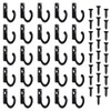 Yinquetinup 25 Pcs Wall Mounted Single Hook with 25 Screws