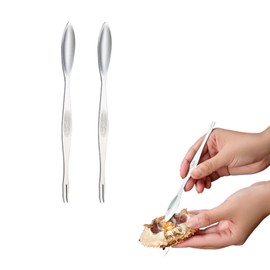 Coollooda Crab Spoon Fork (Set of 2) Shrimp Crab Spoon, Crab Fork, Multifunctional, Durable, Convenient, Dual-Use Tableware, Cooker, Cookware, Crab, Shrimp, Shellfish, Kitchen Tool