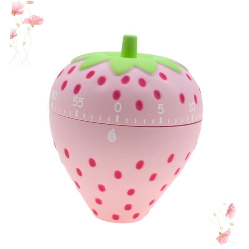 Ciieeo Strawberry Design Kitchen Timer Creative Mechanical Countdown Alarm Clock