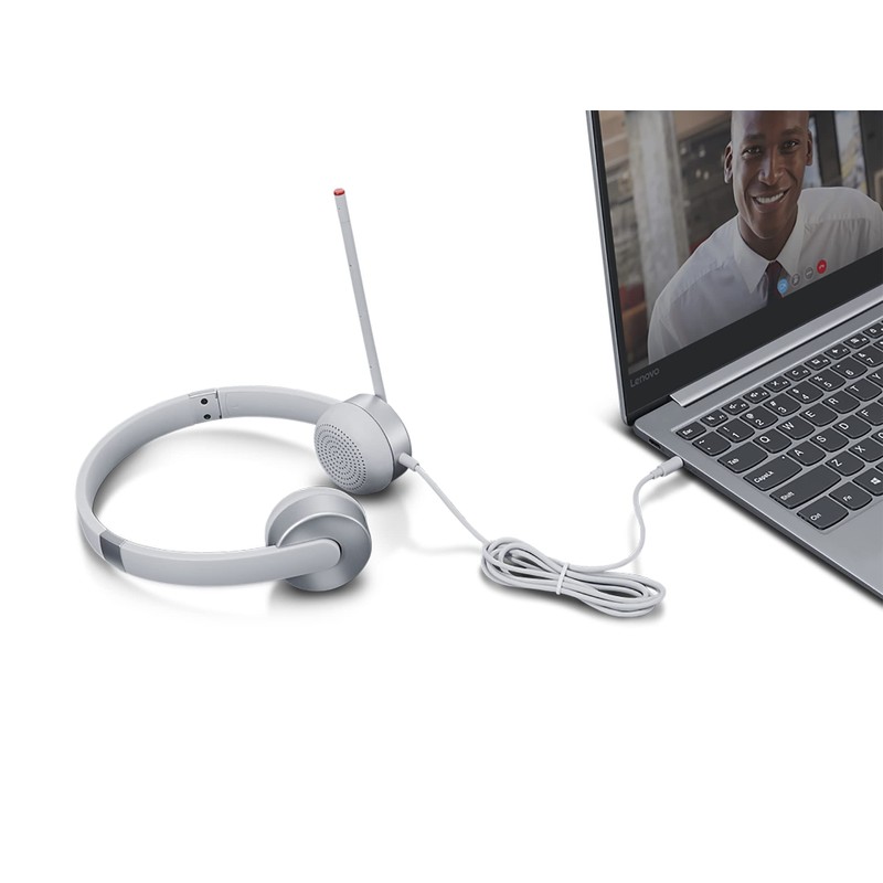 Lenovo 100 - Analog Stereo Headphones (Noise Isolating, 180 Degree
