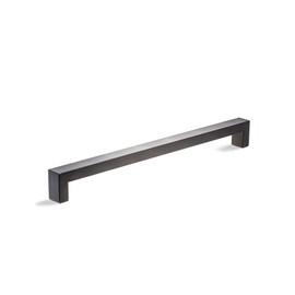 48" Long 1-Sided Stainless Steel Matte Black Door Handle, Modern Front Door Pull Handle for Commercial Glass Doors Interior Exterior Home Fiberglass Sliding Wooden Barn Doors, Square Rectangle Bar