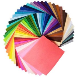 KINOKINO Color Felt Fabric Nonwoven Sheet Craft Felt Mat (40 Colors, 11.8 x 11.8 inches (30 x 30 cm), Thickness 0.04 inches (1 mm)