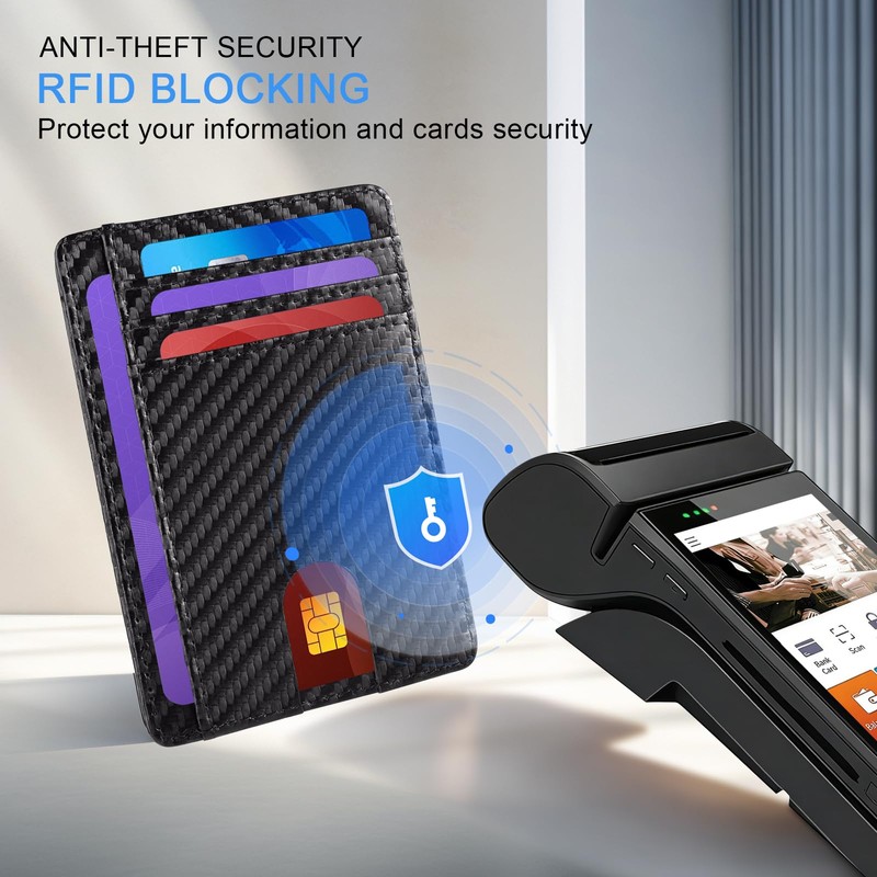 Vancle Slim RFID Wallets for Men Women, Minimalist Thin Front