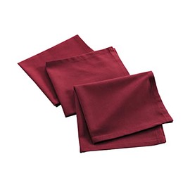 douceur d'intérieur, Mistral Bordeaux, 3 Napkins (40 x 40 cm) Recycled Cotton