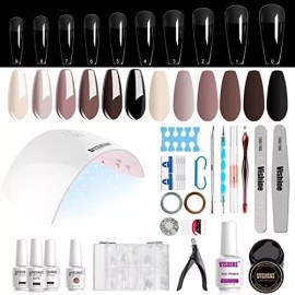 Vishine Kit Para Uñas En Gel Con  Tonos Brillantes De Esmalte