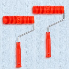 Reallnaive 2 Pcs 7'' Texture Roller Pattern Paint Roller for Wall Decoration Classic Rubber Roller Texture Roller Tool to Add Design to Thick Slurry Elastomeric Coatings, Not Paint Rollers (Eg300t)
