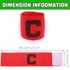 Qimoo 10Pcs Red Soccer Captain Armband, Nylon Elastic Protective Soccer