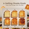 Roter Mond 4 Slice Toaster Retro Stainless Steel Toaster with