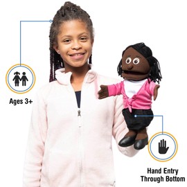 14" Barbara, Black Mom/Teacher, Hand Puppet