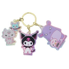 Tees Factory KUROMI'S PRETTY JOURNEY 3 Charm Keychain, Chromi, Nakatachi, H5.1 x W3.3 inches (13 x 8.5 cm), SR-5541658NA
