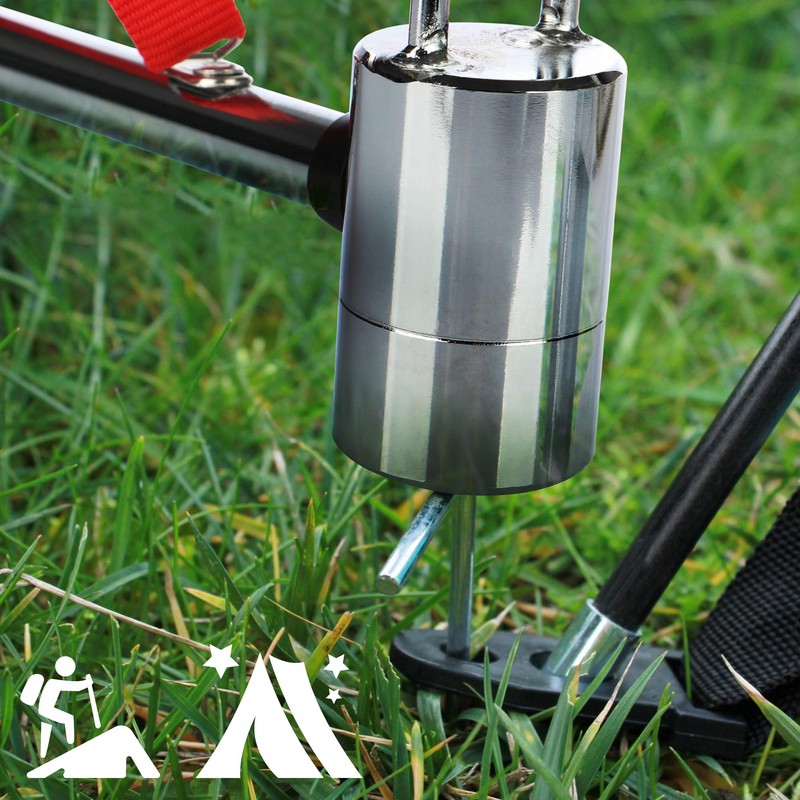 com-four® Camping Hammer with Peg Extractor - Tent Hammer with