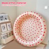 Round Inflatable Swimming Pool Vintage Heart Pattern Thicken Kids Paddling