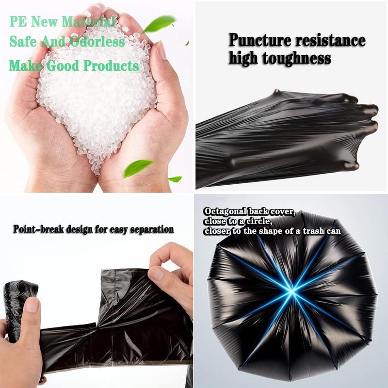 Small Black Trash Bags,100 Counts Thicken Value 4 Gallon Trash