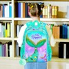 KLFVB 3PCS Girls Mermaid Backpack, Water Resistant Kids Unicorn Bookbag