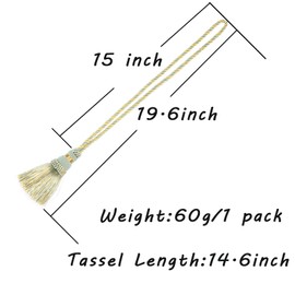 Fenghuangwu - Paquete de 2 borlas de cuerda para cortinas, alzapaños hechos a mano para exteriores y exteriores (mezcla azul, 2 unidades)