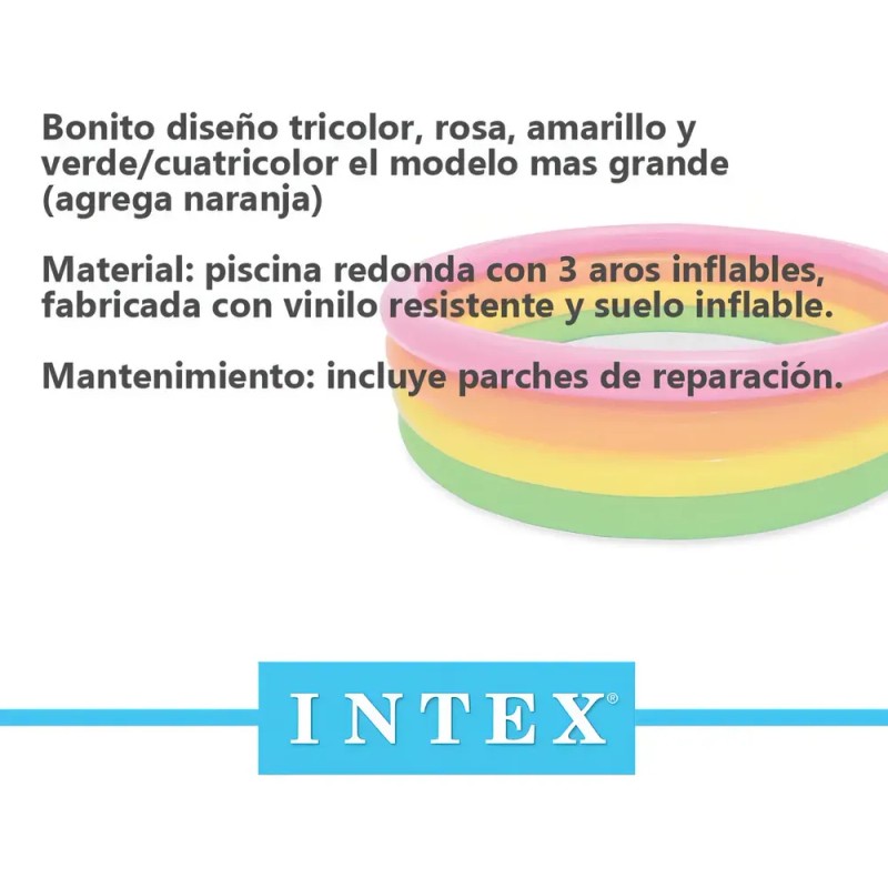 Alberca inflable redonda Intex ND 56441 Arcoíris de 1.68m x