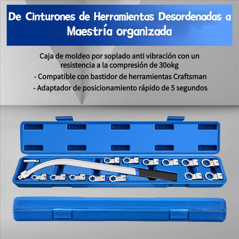 Kit De Herramientas Para Tensores De Correa Universales 15pc Azul