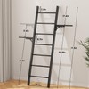 Metal Blanket Ladder, 7-Tier Towel Rack with Ajustable Side Rack,