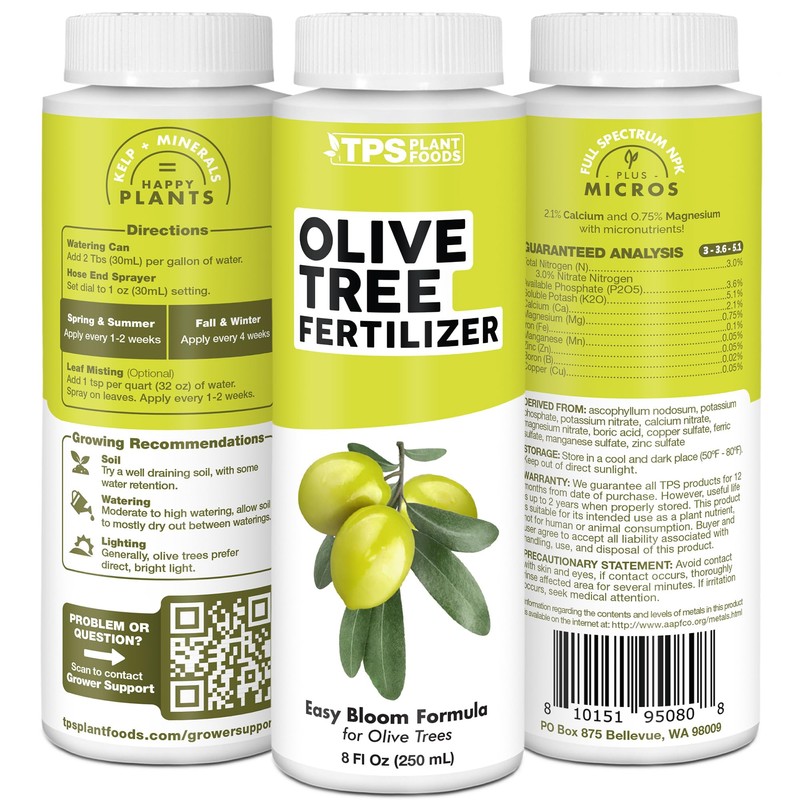 Olive Tree Fertilizer for All Olive and Oleaceae Trees, Liquid