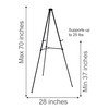 Lightweight Aluminum Telescoping Display Easel, 70 Inches, Black (2)