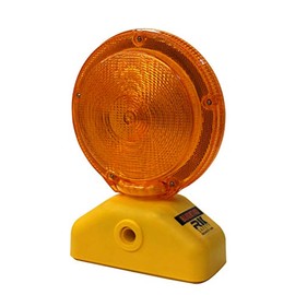 RK Safety BLIGHT4D Barricade Light, D-Cell with Photocell, 3-Way Switch, Yellow Case/Red Lens (1 Piece)
