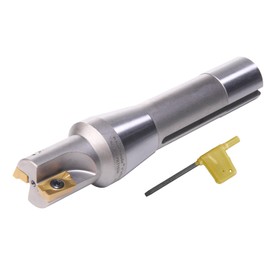 Jerax tools R8 Shank Indexable 1" End Mill, 1" Diameter 90 Degree High Speed Milling Cutter with Replaceable Carbide Insert