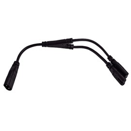Strhowill (1ft/0.3m) IEC 320 C8 to Dual C7 Power Cord, Figure 8 Male to Double Female Adapter 1 in 2 Out AC Power Cord,IEC 320 C8 to Dual C7 Y Split Power Cord (C8 to 2X C7)