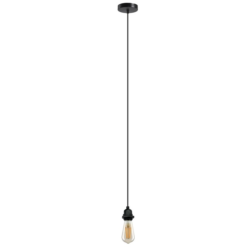 LEDSone Pendant Ceiling Light Fitting, E27 Lamp IP65 Indoor/Outdoor Black