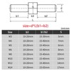 (6 Pieces) M6x100mm Hex Double End Threaded Stud With Right