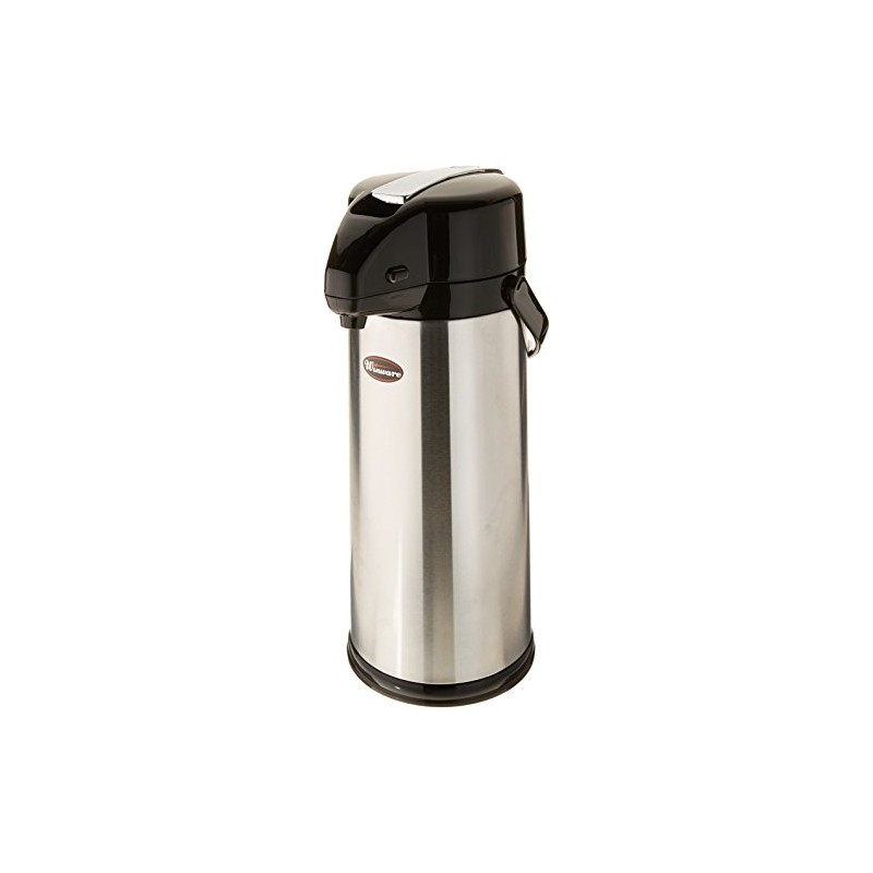 Winco Glass Lined Airpot, 3-Liter, Lever Top