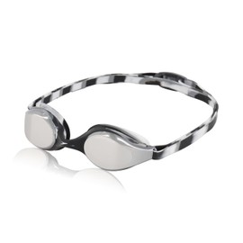 Speedo Junior Hyper Flyer Swimming Goggles| Comfortable Fit | Adjustable Design | Anti-Fog | Anti-Leak, Silver, One Size